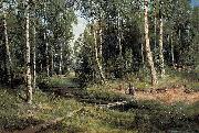 Ivan Shishkin Bach im Birkenwald oil painting